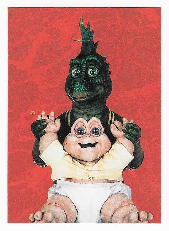 1992 Pro Set Dinosaurs TV Sitcom Robbie Sinclair Baby Sinclair Pick Up Girls #46