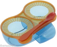 Mommy's Helper Perfect Feeder Divided Feeding Bowl with Comfort Grip Twins Two