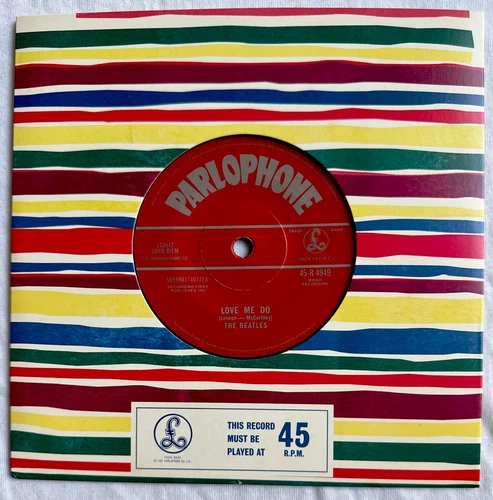 BEATLES -Love Me Do- UK 50th Anniversary Vinyl 7" Rare Withdrawn Mispress /Auct.