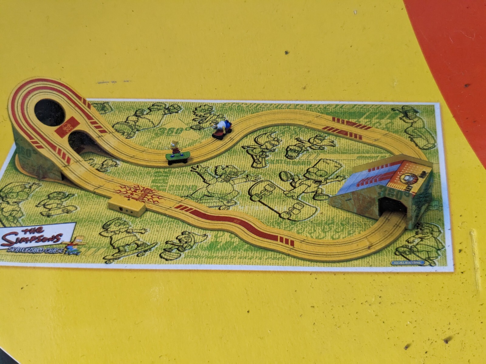 The Simpsons scalextric micro slot racing set track 11 pieces eBay