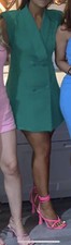 pretty little thing size 10 green dress