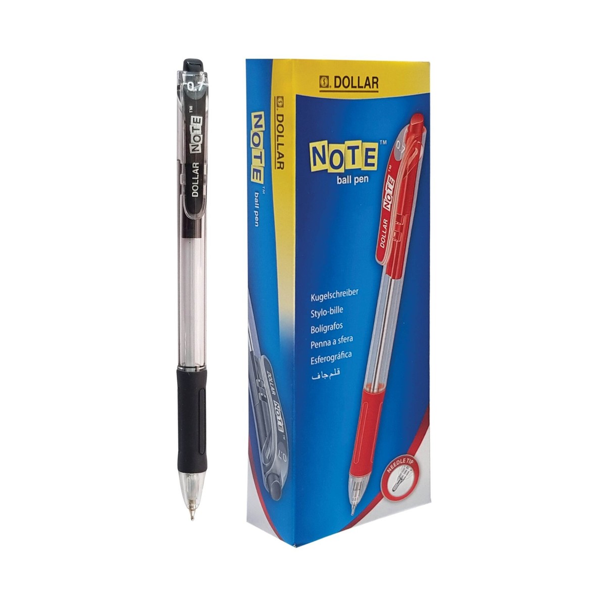 10 x Tip Ball Pen DOLLAR Note BLACK Click Ballpoint Pens Soft Rubber  Grip