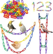 100PCS Plastic Chain Links Children's Learning Toy Mix Color Rainbow DIY C-Cl...