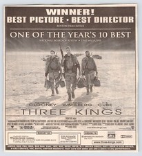1999 GEORGE CLOONEY THREE KINGS MOVIE AD Vintage 6.5