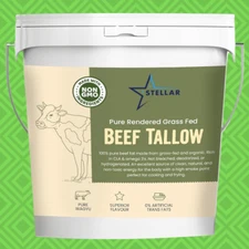 Beef Tallow - 100% Grass-Fed & Finished - Good for Cooking, Baking ~ 5 Pounds