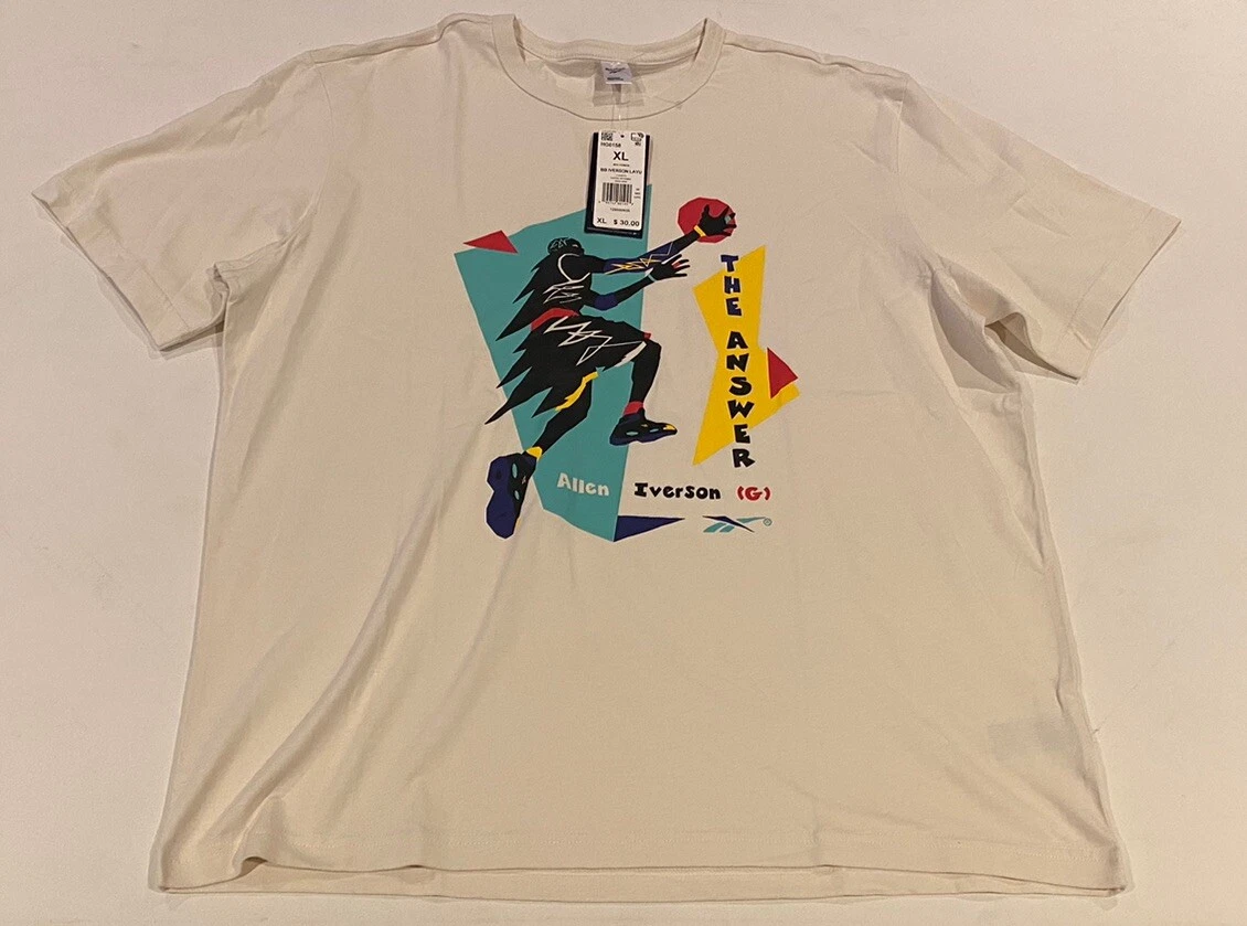Reebok Allen Iverson The Answer Layup T shirt Mens XL AI Question