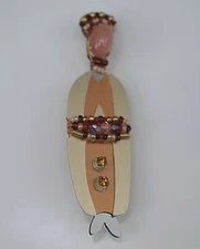 LIZTECH ARTISAN JEWELRY 1997 SANTOS PATRON SAINT BROOCH PIN 