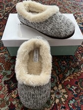 NEW Coldwater Creek ?Marled Ball? Knit Walk With Me Slippers - Ladies 6 Medium