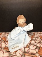 VGUC-7.5  Just One You Carters Blue I Adore Mommy Plush Monkey Rattle Blanket