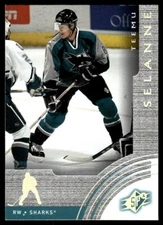 2001-02 SPx #56 Teemu Selanne San Jose Sharks HOF