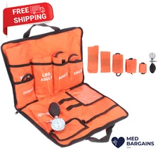 Dixie EMS Manual Blood Pressure Set Kit 5 Cuff Infant Child Adult Adult-L Thigh