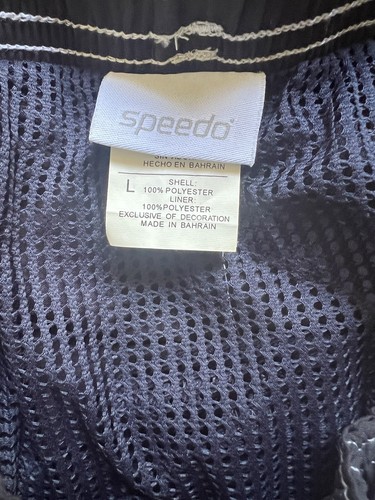 Speedo Swim Trunks Black and Red Board Shorts Mesh Lined Size Large - Picture 4 of 6