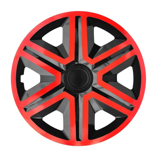 Jeu De 4 Enjoliveurs 13" Washington Noir/rouge - Universels, Facile à Monter (marque Sumex/CAR+)