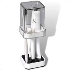 Toothbrush Holder With Cup/cover Contains 3 Slots Compatible With Conventional