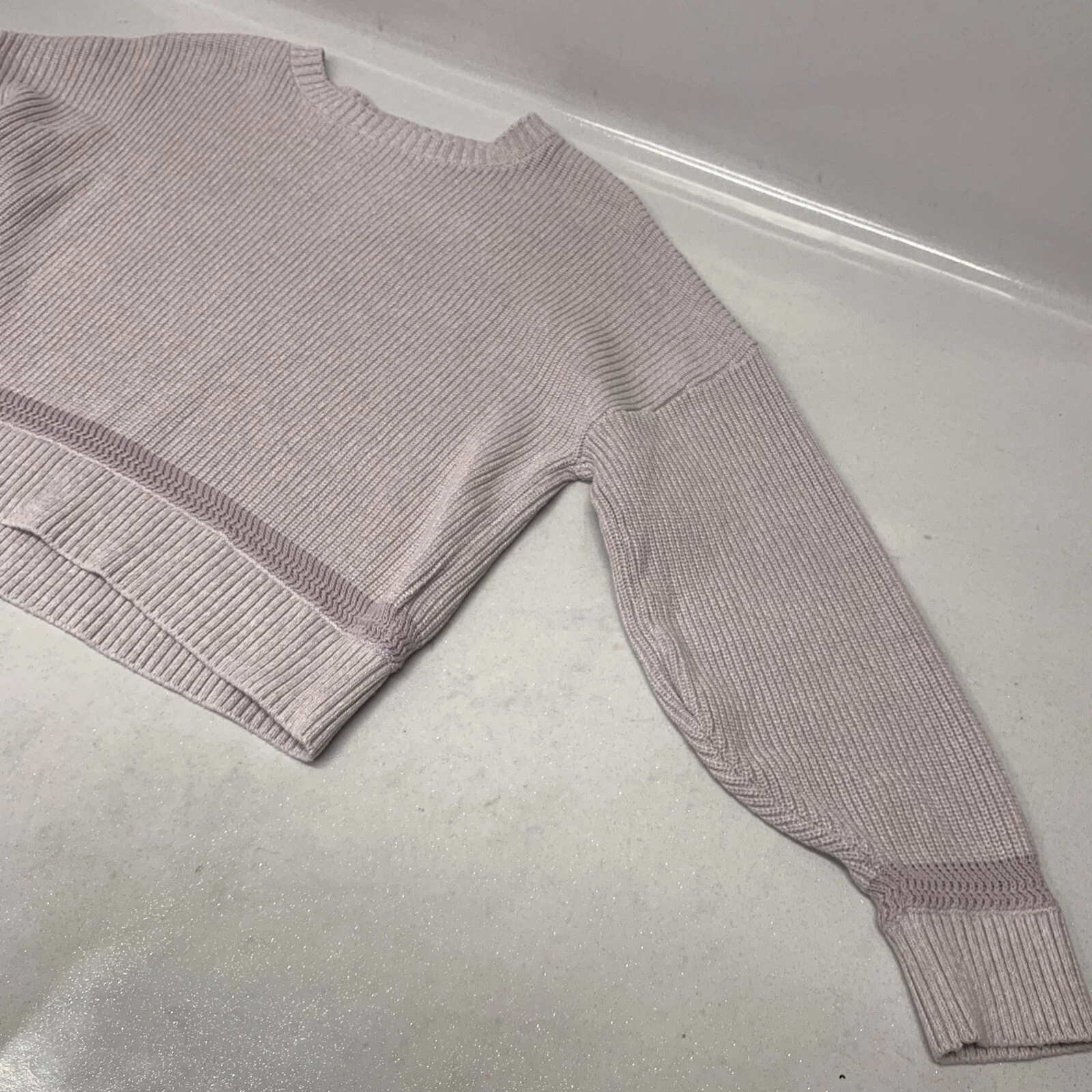 sweaty-betty chunky oversize boxy long sleeve all cotton sweater