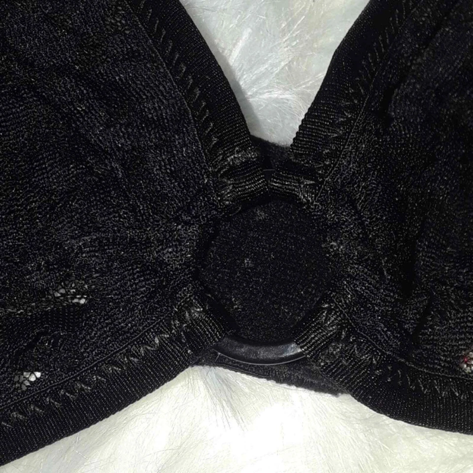 Free People Women's Small Toni Leopard Mesh Bralette Black - Image 4 of 4