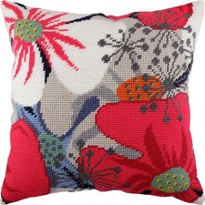 Needlepoint/Tapestry Pillow Cover DIY Kit -"flower mood" V-171