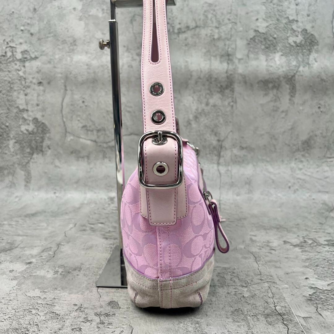 COACH Signature Pink Shoulder Bag Soho Bag 2571 | eBay