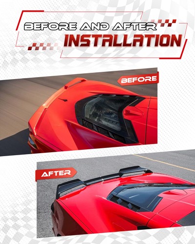 Rear Trunk Spoiler Wicker for Corvette C8 Z51 2020-UP Double-Sided Carbon Flash - Picture 4 of 24