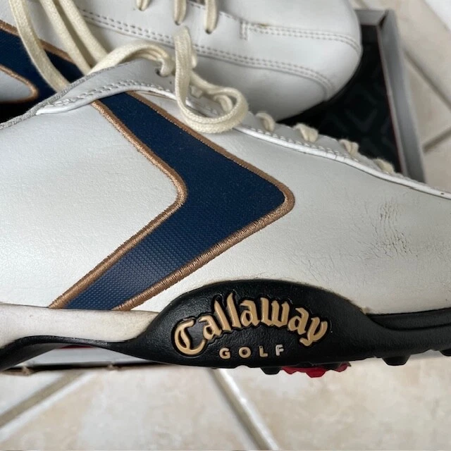 Callaway Men's M355 Golf Shoes Size US 10 / UK9 Chev-1 X-Series White/Navy/Gold - Image 3 of 4
