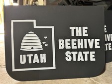 Utah The Beehive State Vintage Mud Flaps 1 - Pair 19 Wide X 14 Long