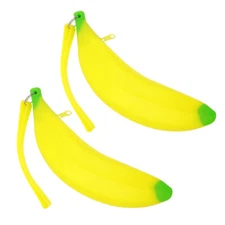Wrapables Banana Pencil Case Stationery Pouch (Set of 2)