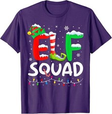 Elf Family Christmas Matching Pajamas Xmas Elf Squad Unisex T-Shirt