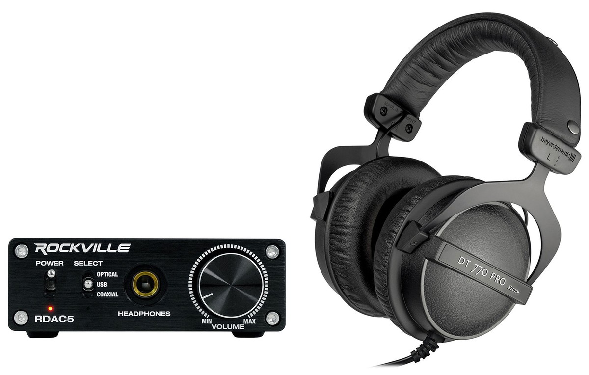 Beyerdynamic DT-770-PRO-32 Ohm Studio Headphones+DAC Headphone 