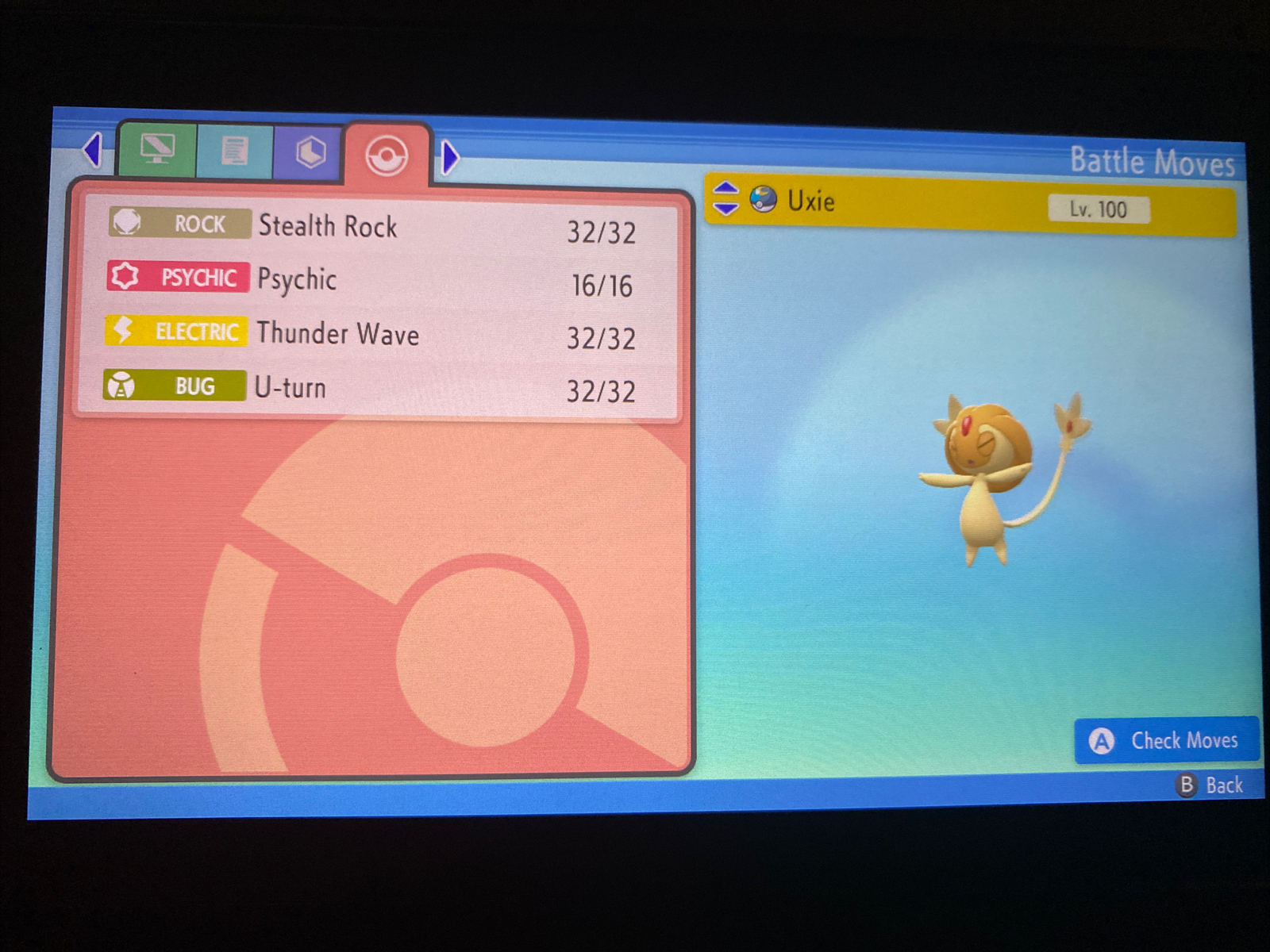 Pokemon Brilliant Diamond and Shining Pearl Shiny Uxie 6IV Battle Ready