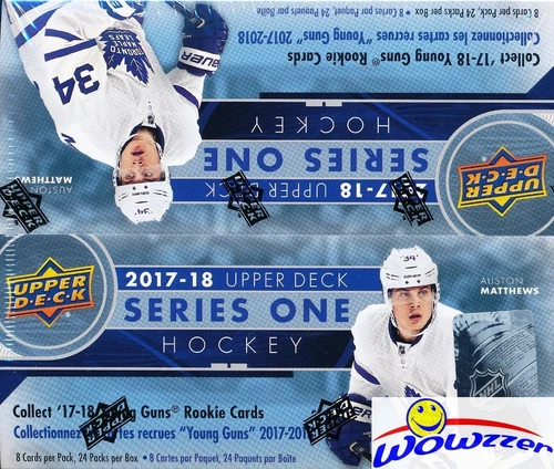 2017/18 UD Series 1 Hockey Factory Sealed 24 Pack Retail Box-6 Young Guns+Jersey