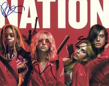 ASSASSINATION NATION Cast Signed 8x10 Photo x4 Bella Thorne Suki Abra Hari COA