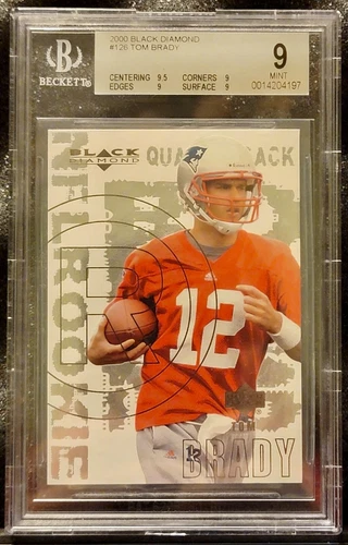 2000 UD Black Diamond Football Tom Brady Rookie Card # 126 Graded BGS 9 MINT🔥