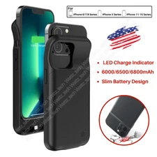 6800mAH Battery Charger Case Power Bank Cover For iPhone 11 12 13 14 15 Pro XR X