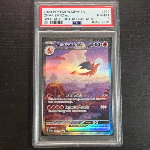 Charizard ex 199/165 Sv: Scarlet & Violet 151 Holo English PSA 8