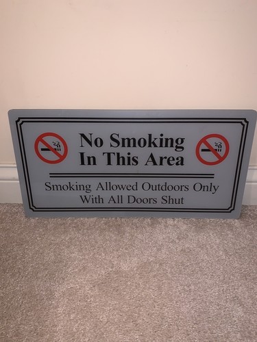 NO FUMAR EN ESTA ÁREA Calcomanía de advertencia letrero negocio restaurante señalización cigarrillo - Imagen 2 de 6