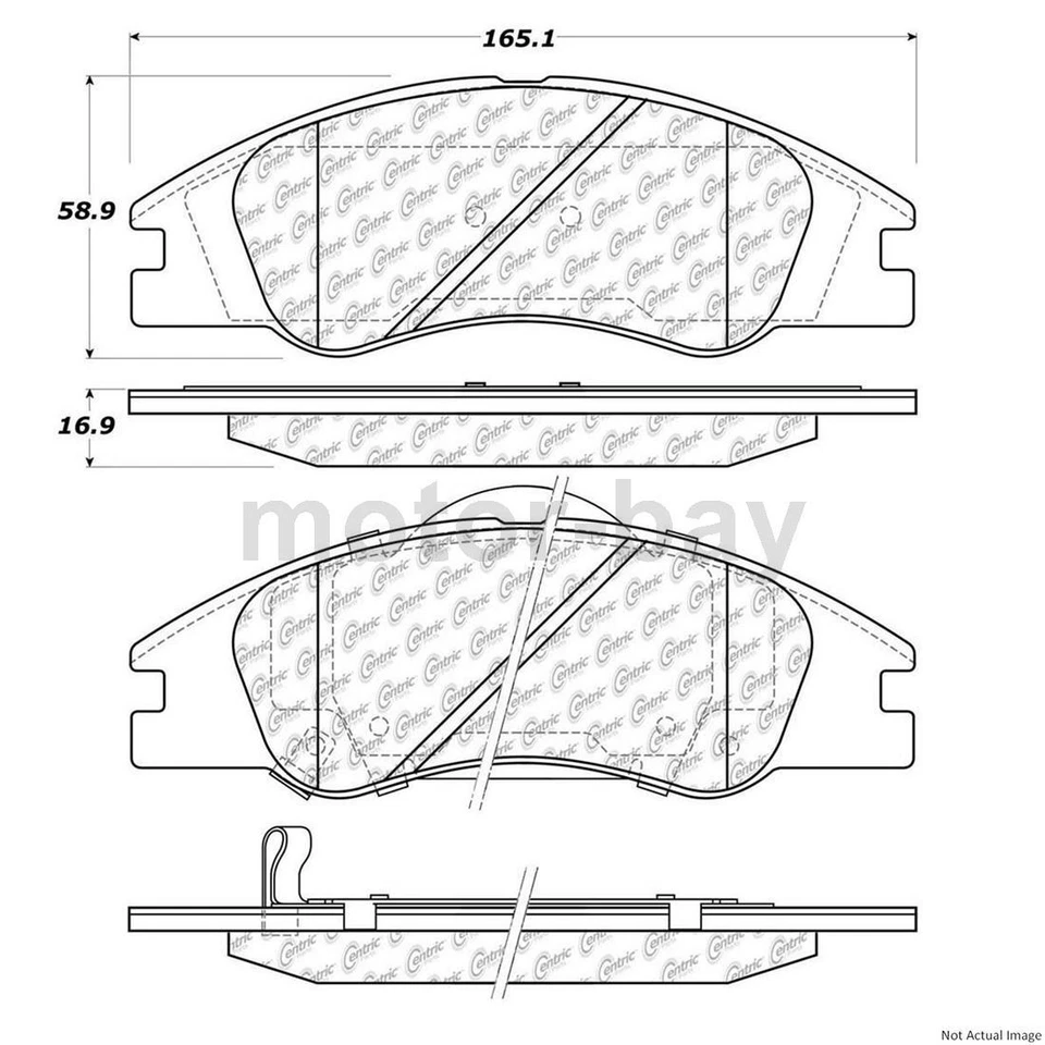 Pastilhas de freio dianteiras e traseiras para Kia Spectra 2009 2008 2007 2006 2005 2004 - Imagem 4 de 4