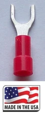 (50 PC) 22-18 #10 STUD VINYL FORK SPADE TERMINAL ELECTRICAL CONNECTOR 18-22 AWG