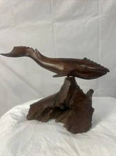 Ironwood Whale Sculpture Wood