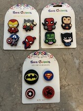 Superhero Shoe Charms , New Lot Of 12