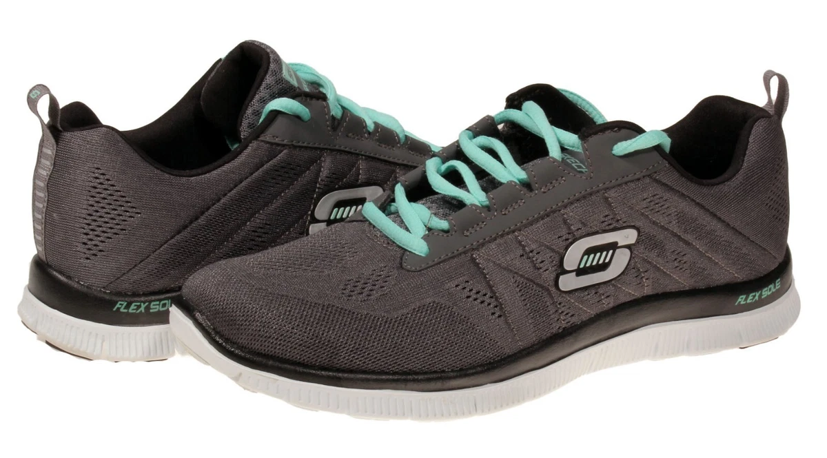 Skechers Flex Appeal - Sweet Spot Womens Sneaker Charcoal / Black US Size 10