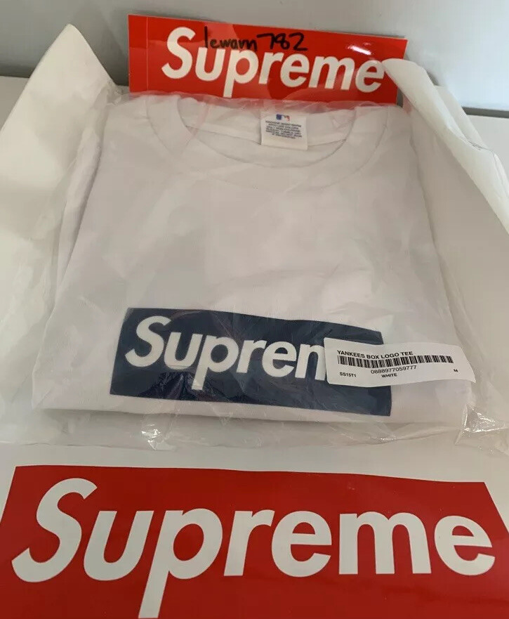 Supreme Yankees Box Logo Tee Brand New White Medium | eBay Supreme Yankees Box Logo Tee Brand New White Medium | eBay