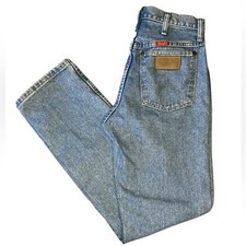 Vintage Wrangler Womens High Rise Cowboy Cut Denim Western Blue Jeans 7x32