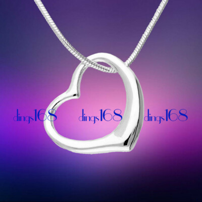 アクセサリー hears necklace 925 Sterling Silver #TARNISH-FREE# Open Love Heart Pendant +