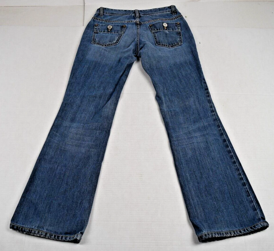 Jeans Vintage Banana Republic Talla W28 L29 00s Tiro Bajo Corte Bota Hecho en Turquía Foto 2 de 4