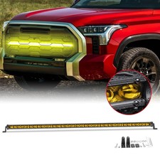 For Dodge Ram 1500 2009-2018 Hidden Bumper 40 Led Light Bar Fog Driving Yellow