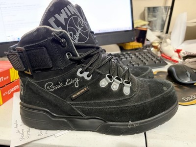 PATRICK EWING Hi Top WATERPROOF Suede Leather Black/Gray 1EW90129-002 Mens Sz 9