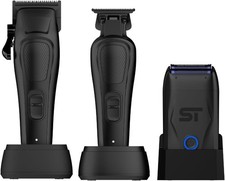 Supreme Trimmer Darkstar82 Hair Clipper, Beard Trimmer Shaver Bundle Black