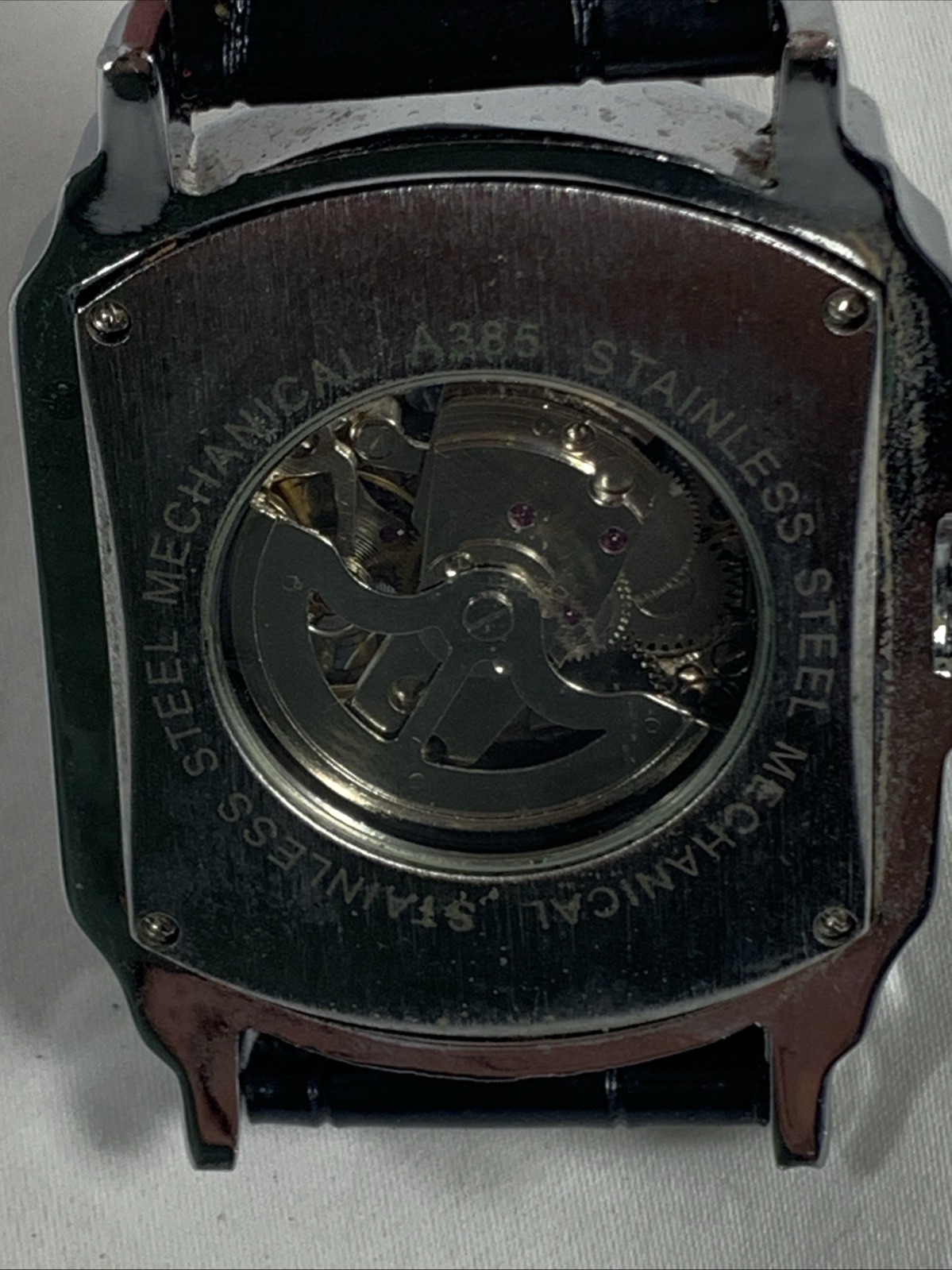 Watch/Automatic Winding/Skeleton/White Black A385 - image 4