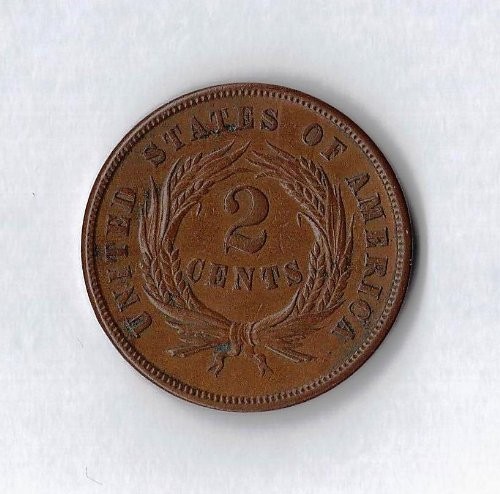 USA 1864-1868 Two Cent Piece Coin 2c G / VG Average Circulated - Random Date