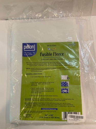 Polaire fusible Pellon 45" x 60" bas loft 100% polyester 987F blanc à repasser - Photo 2/3